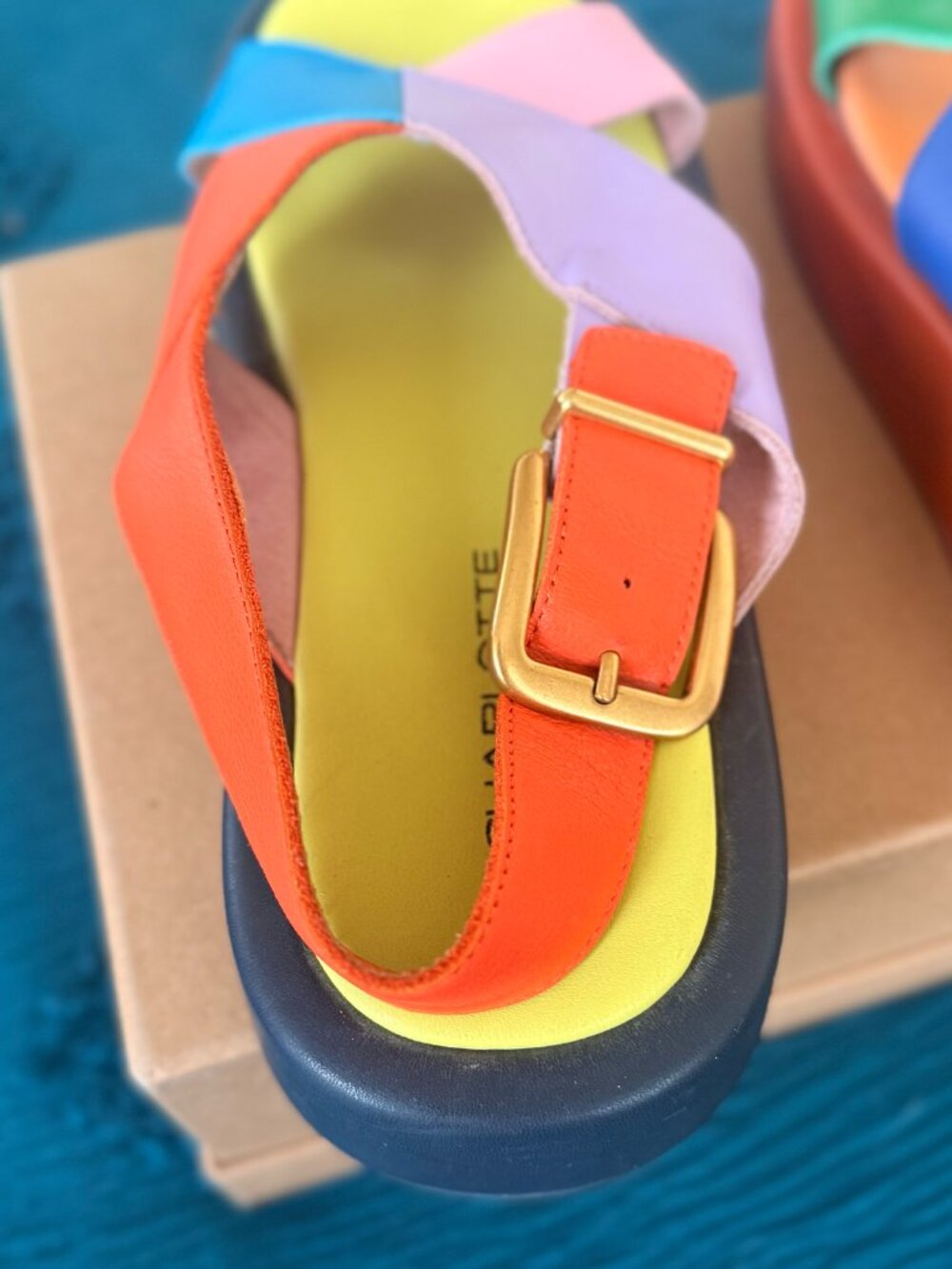 CHARLOTTE STONE Anto Slingback Chunky Sandals - Size 10 - Picture 6 of 12